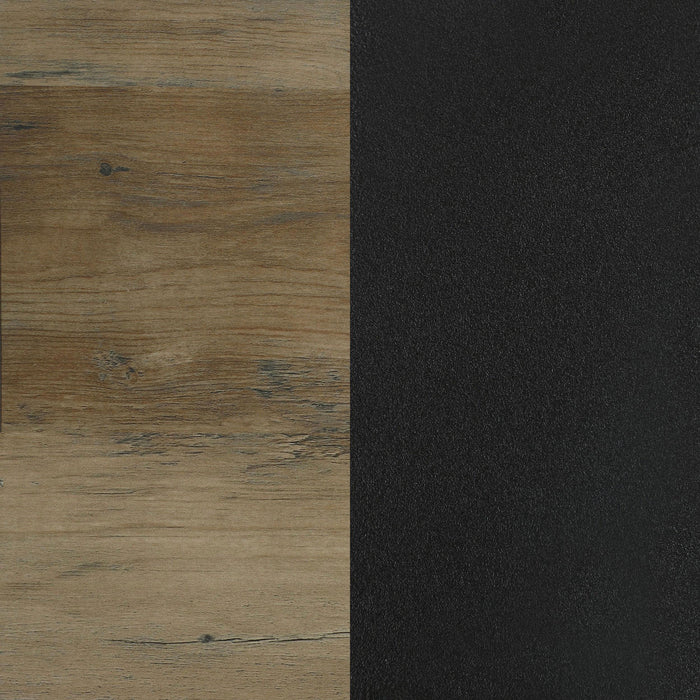 Riley Foldable Whiteboard Wall Desk with Stool Rustic Oak