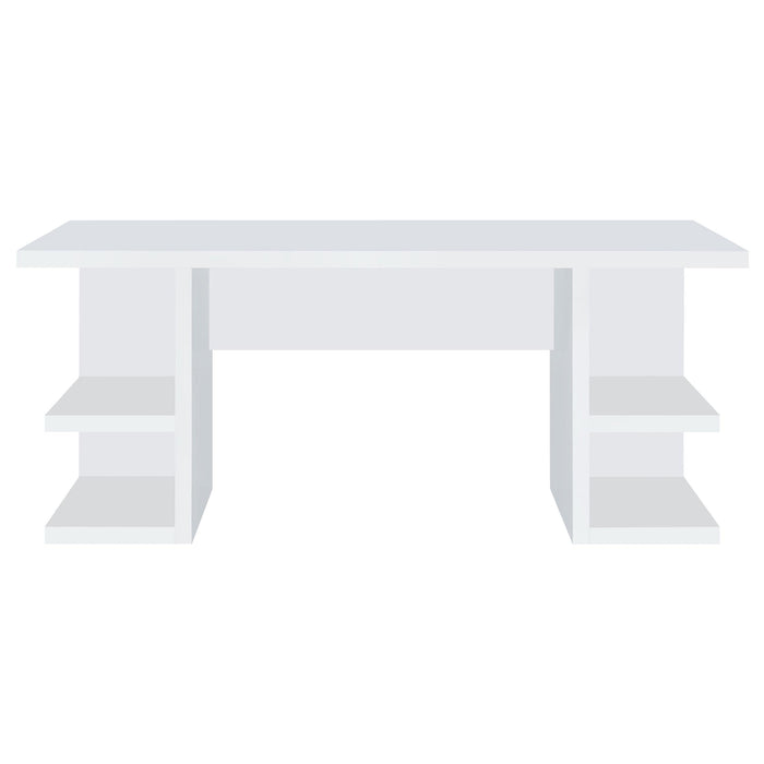 Alice 71-inch 4-shelf Engineered Wood Writing Desk White