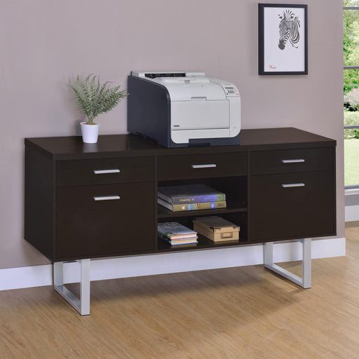 Lawtey 5-drawer Home Office Storage Credenza Cappuccino