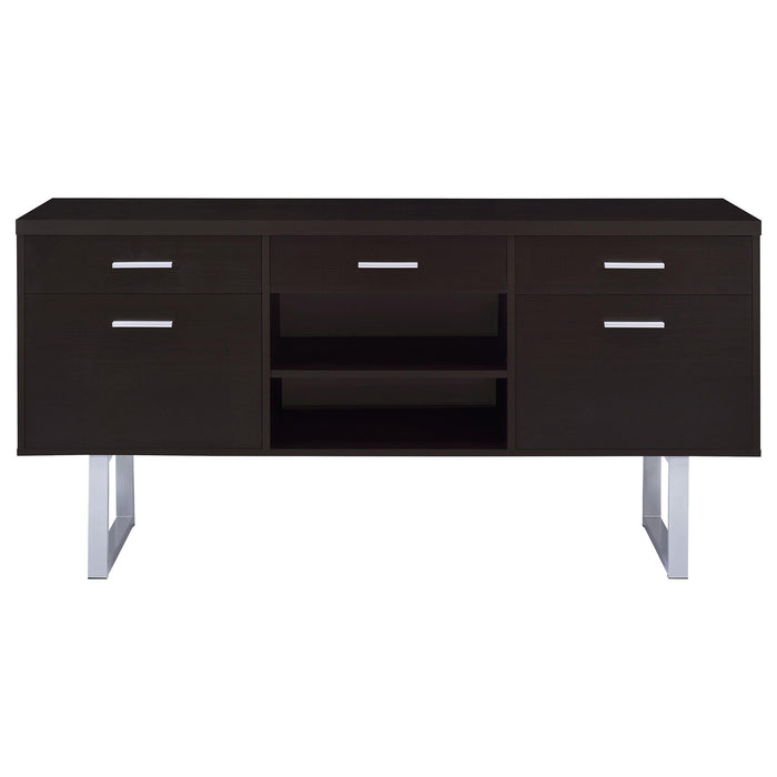 Lawtey 5-drawer Home Office Storage Credenza Cappuccino