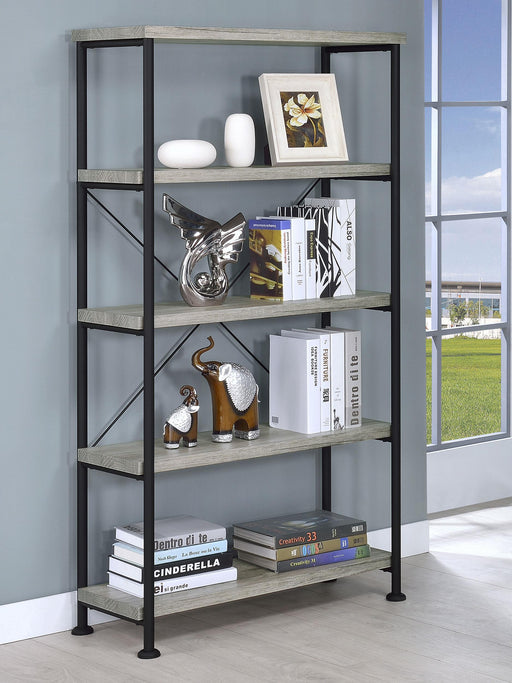 Analiese 63-inch 4-shelf Bookshelf Grey Driftwood