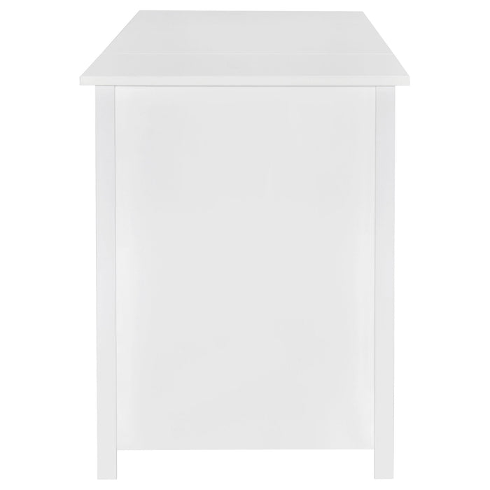 Dylan 60-inch 4-drawer Lift Top Office Desk White High Gloss