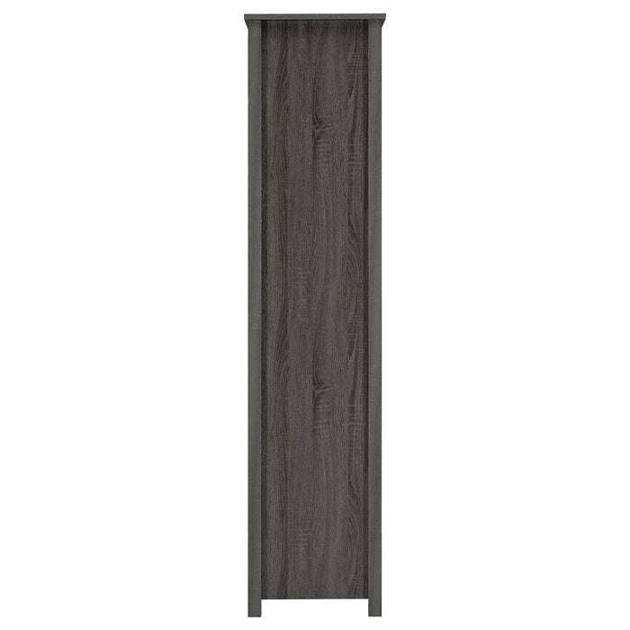 Dylan 68-inch 4-shelf Storage Bookshelf Weathered Grey