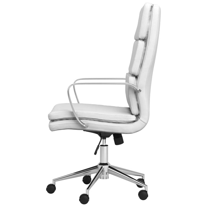 Ximena Upholstered Adjustable High Back Office Chair White