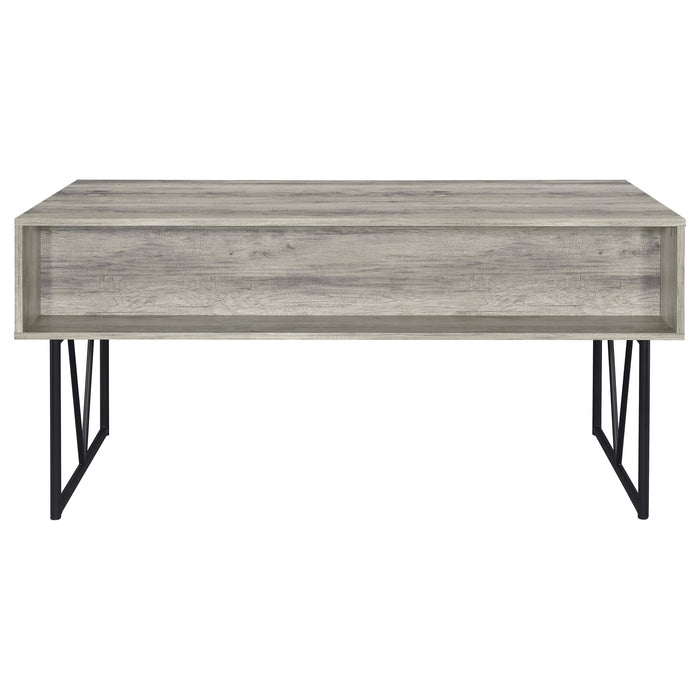 Analiese 63-inch 4-drawer Writing Desk Grey Driftwood