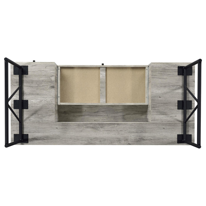 Analiese 63-inch 4-drawer Writing Desk Grey Driftwood