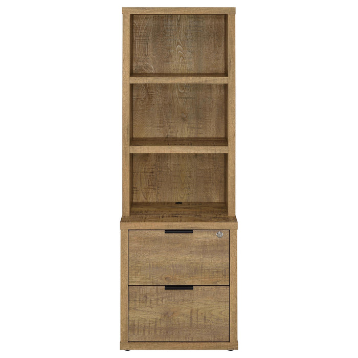 Westpark 3-shelf Bookcase USB and Lockable Drawer Mango