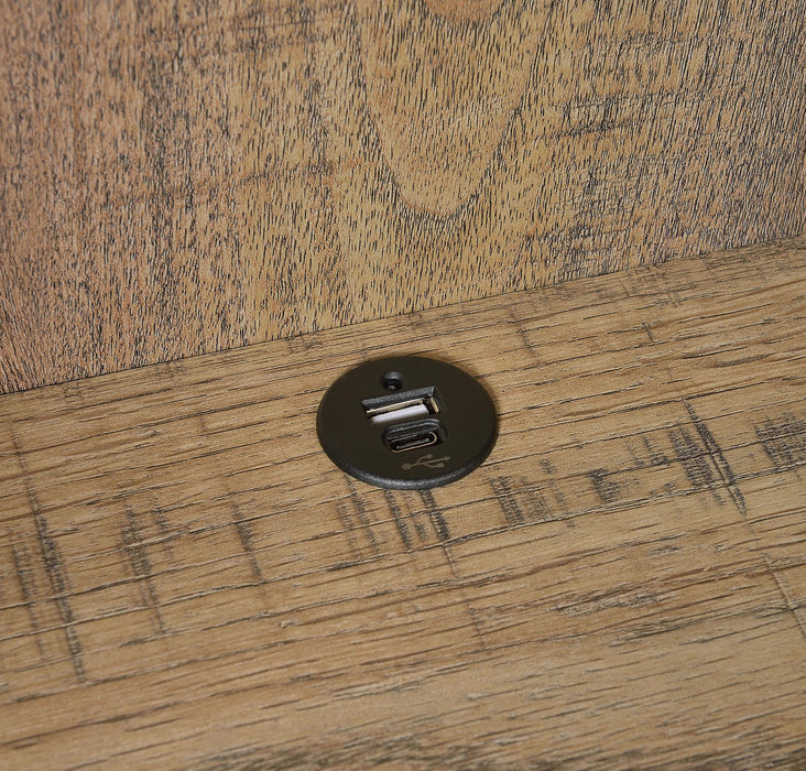 Westpark 3-shelf Bookcase USB and Lockable Drawer Mango