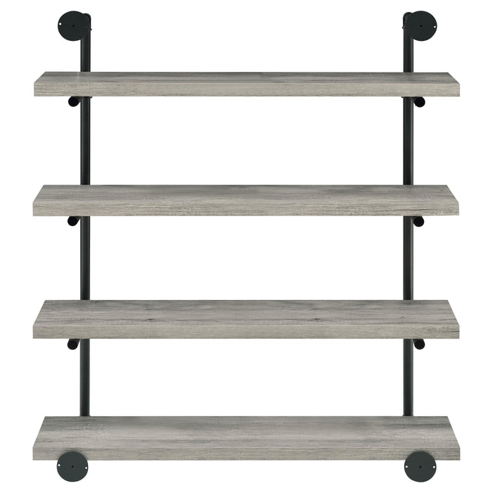 Elmcrest 39-inch 4-shelf Wall Bookshelf Grey Driftwood