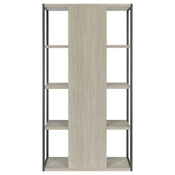 Loomis 72-inch 4-shelf Bookshelf Whitewashed Grey