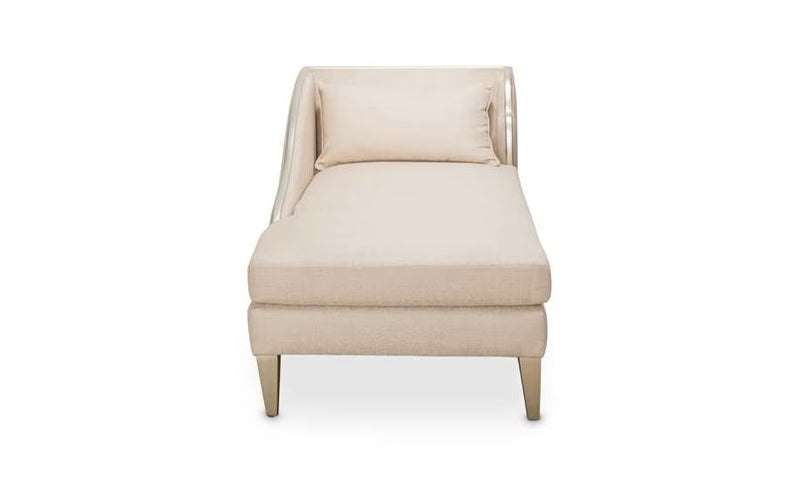 AICO Furniture Camden Court LAF Chaise Flax in Platinum