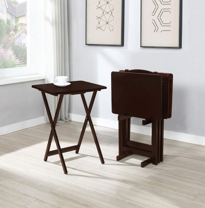 Donna 4-piece TV Tray Table Set Cappuccino