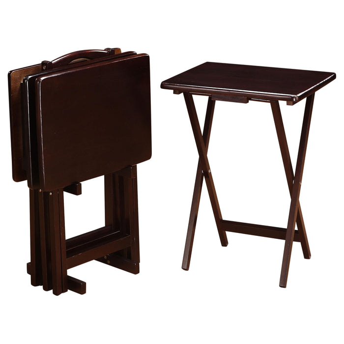 Donna 4-piece TV Tray Table Set Cappuccino