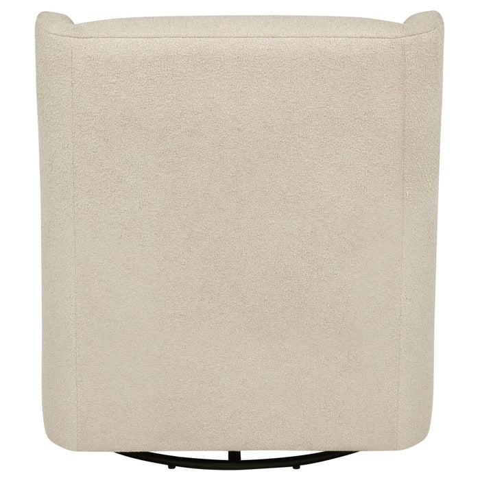 Serra Boucle Upholstered Swivel Glider Sandy Beige