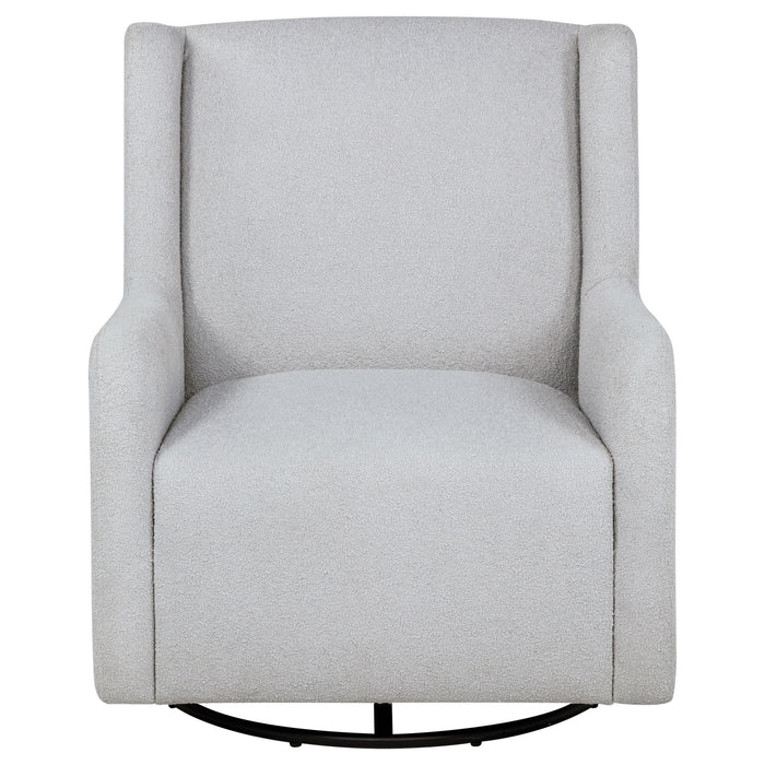 Serra Boucle Upholstered Swivel Glider Dove Grey