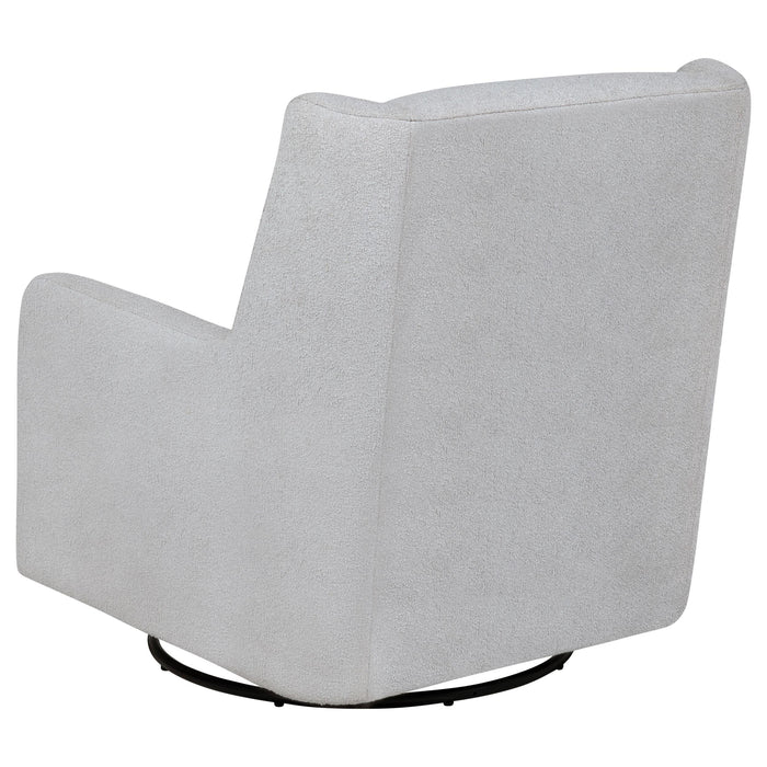 Serra Boucle Upholstered Swivel Glider Dove Grey