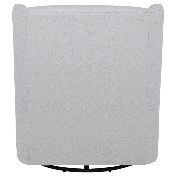 Serra Boucle Upholstered Swivel Glider Dove Grey