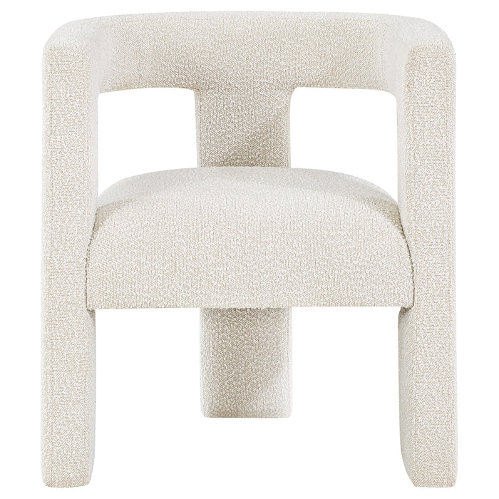 Petra Boucle Upholstered Accent Side Chair White