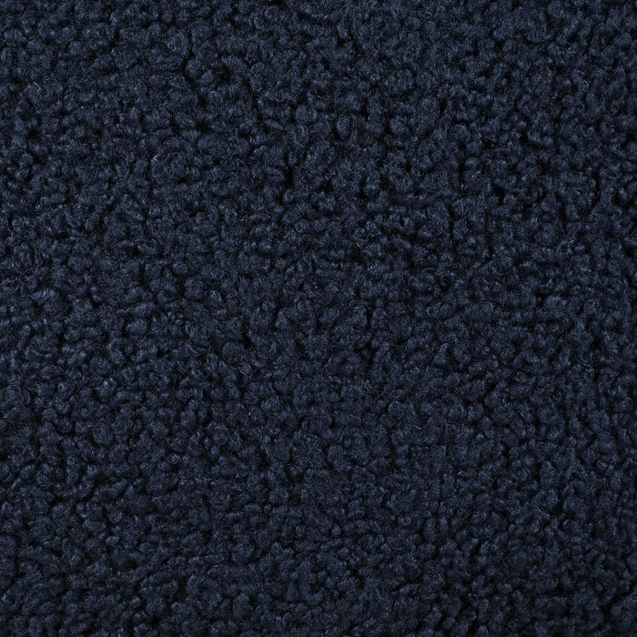 Zonie Boucle Upholstered Barrel Back Accent Chair Blue