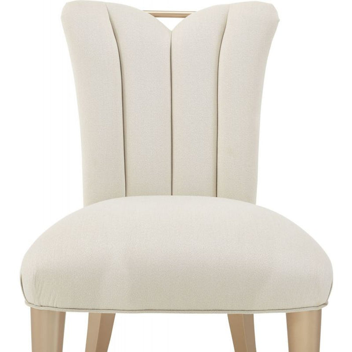 AICO La Rachelle Side Chair in Medium Champagne (Set of 2)