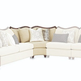 AICO Furniture Chamberi Pie Wedge Toast in Warm Cognac image