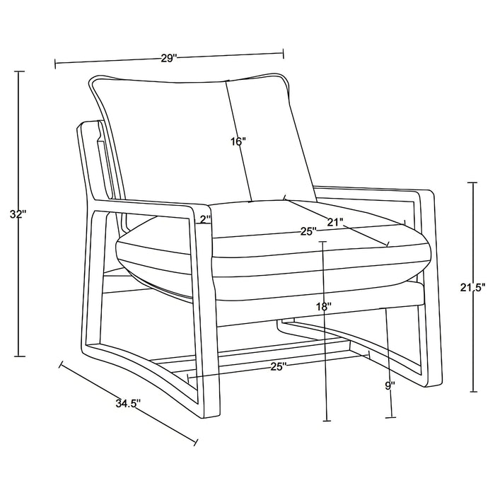Geneva Boucle Upholstered Wood Arm Accent Chair Sand