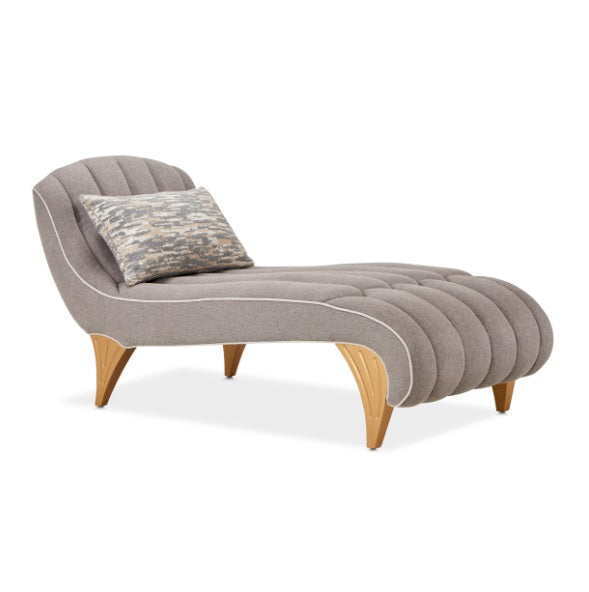 AICO Furniture St.Charles Chaise in Dove Gray