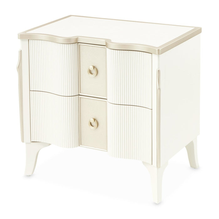 AICO Furniture La Marisia Nightstand in Creamy Pearl image