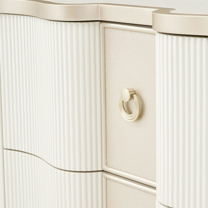 AICO Furniture La Marisia Nightstand in Creamy Pearl