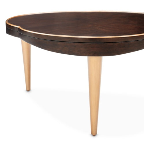 AICO Furniture Camellia Field Cocktail Table in Warm Pecan