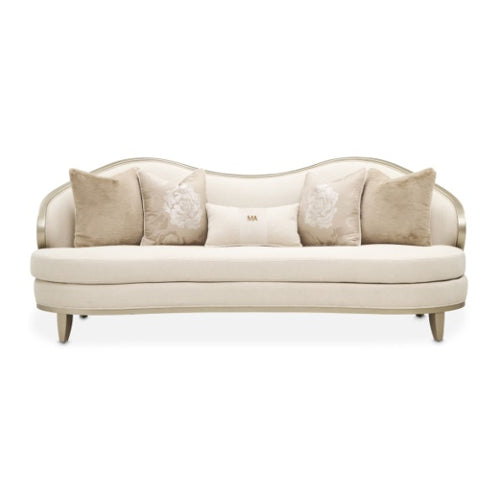 AICO Furniture Camellia Field Sofa Cornsilk in Caramel