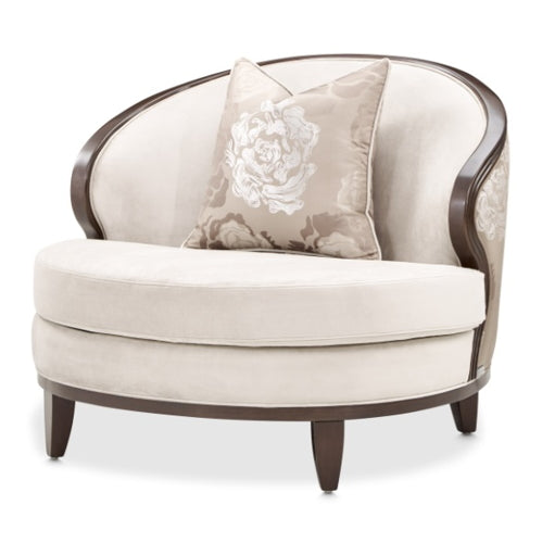 AICO Furniture Camellia Field Matching Chair in Warm Pecan