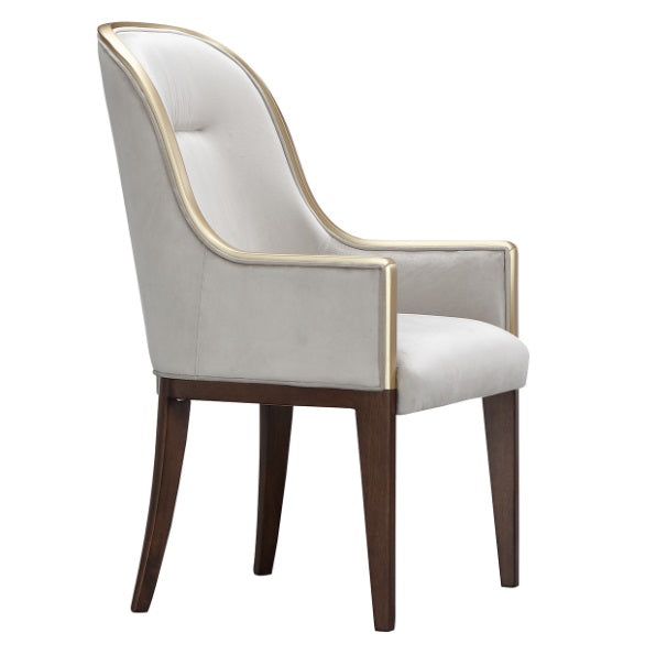 AICO Furniture Houston Assmebled Arm Chair in Walnut
