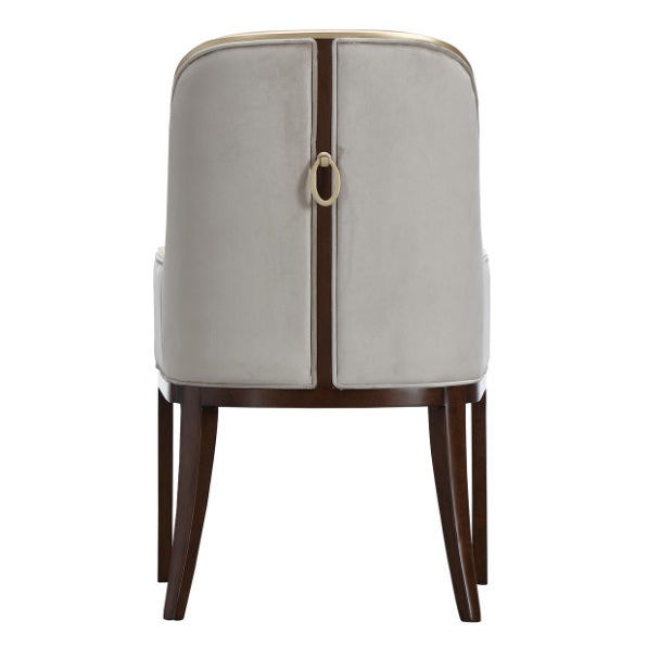 AICO Furniture Houston Assmebled Arm Chair in Walnut
