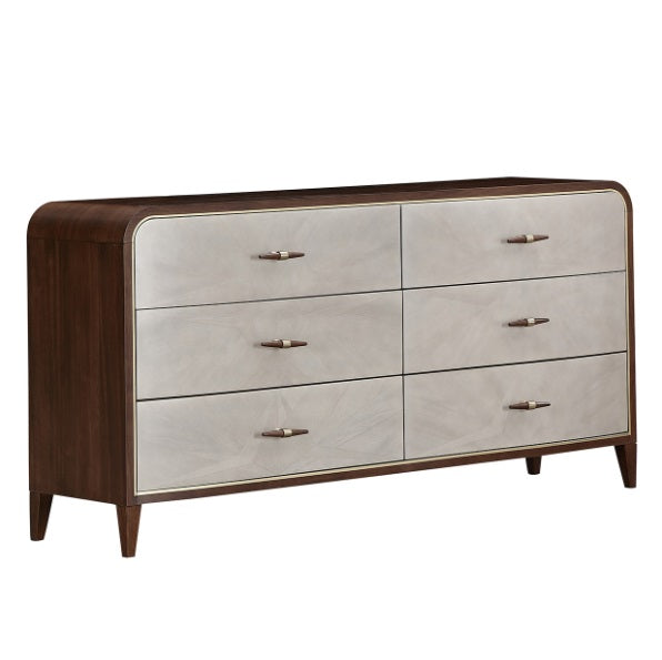 AICO Furniture Houston Dresser in Walnut