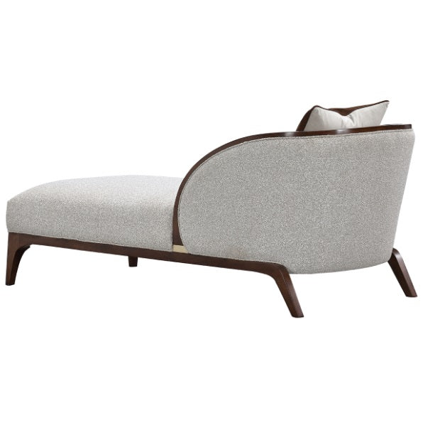 AICO Furniture Houston Chaise Pebble in Walnut