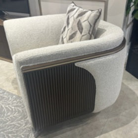 AICO Furniture West Kensington Matching Chair Buff in Medium Espresso image