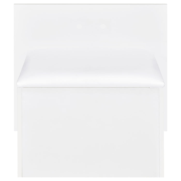 Flora 2-drawer Vanity Set with LED Mirror White High Gloss