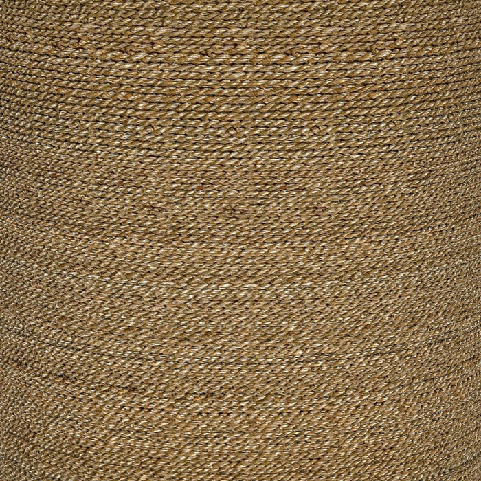 Halden Round Woven Seagrass Accent Side Table Light Brown