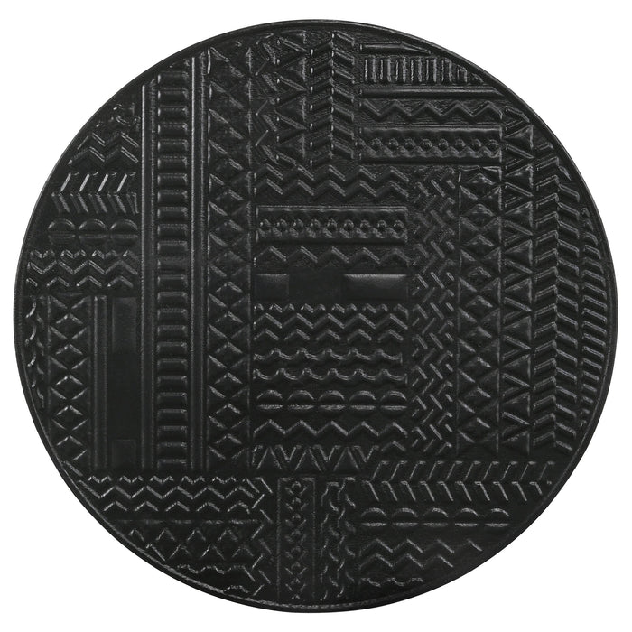 Loannis 2-piece Round Mango Wood Nesting Table Matte Black