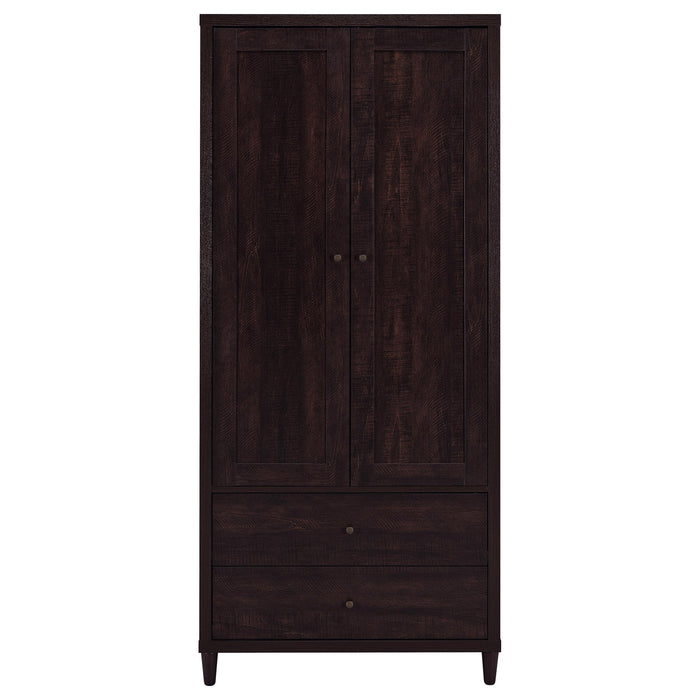 Wadeline 2-door Tall Accent Storage Cabinet Rustic Tobacco