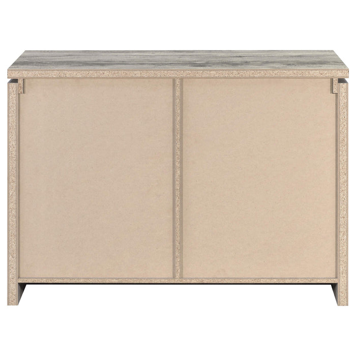 Enoch 2-door Engineered Wood Accent Cabinet Grey Driftwood