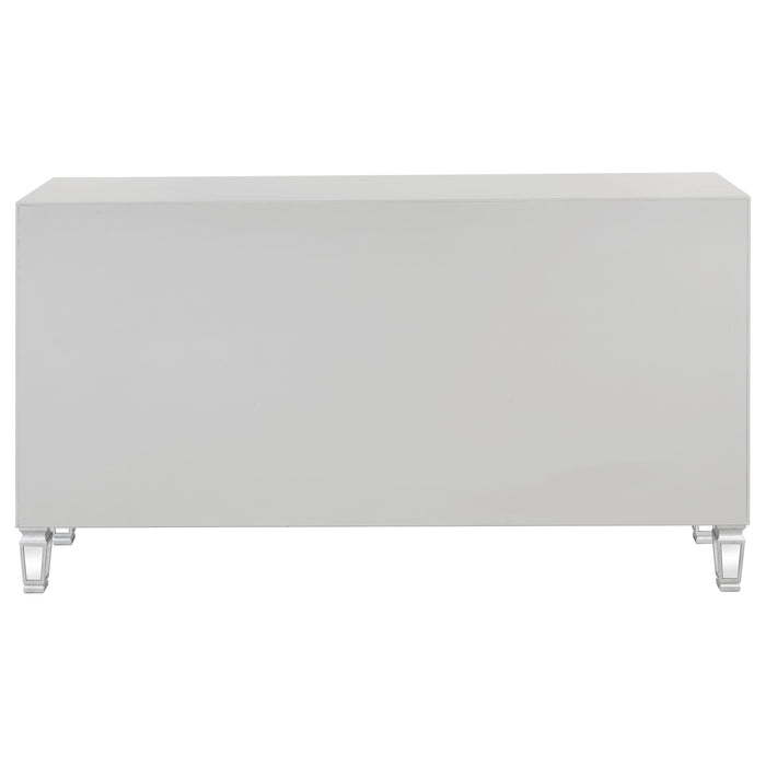 Leticia 3-drawer Mirrored Storage Accent Cabinet Silver