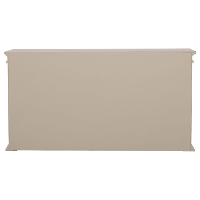 Kiara 4-door Wood Lattice Storage Accent Cabinet Light Honey