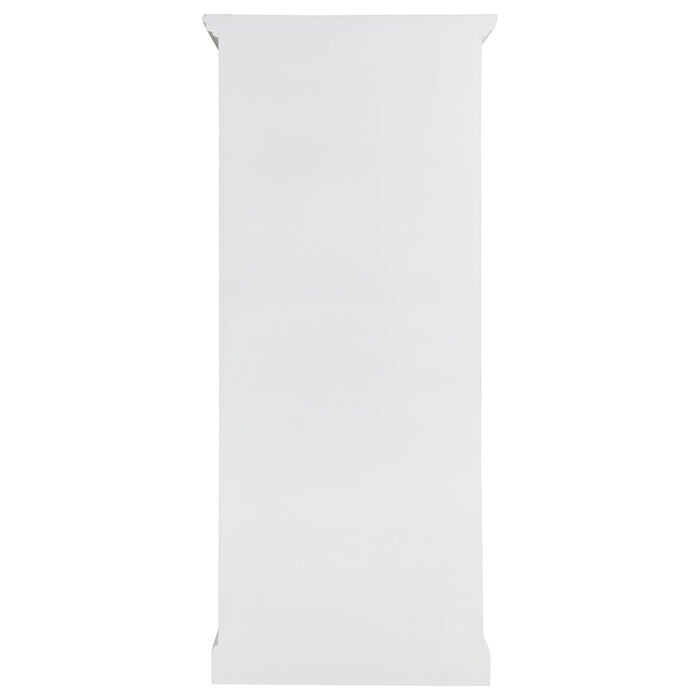 Tammi 2-door Wood Tall Cabinet Distressed White and Brown