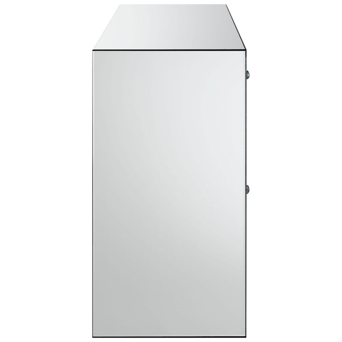 Maya 2-drawer Mirrored Storage Accent Cabinet Silver