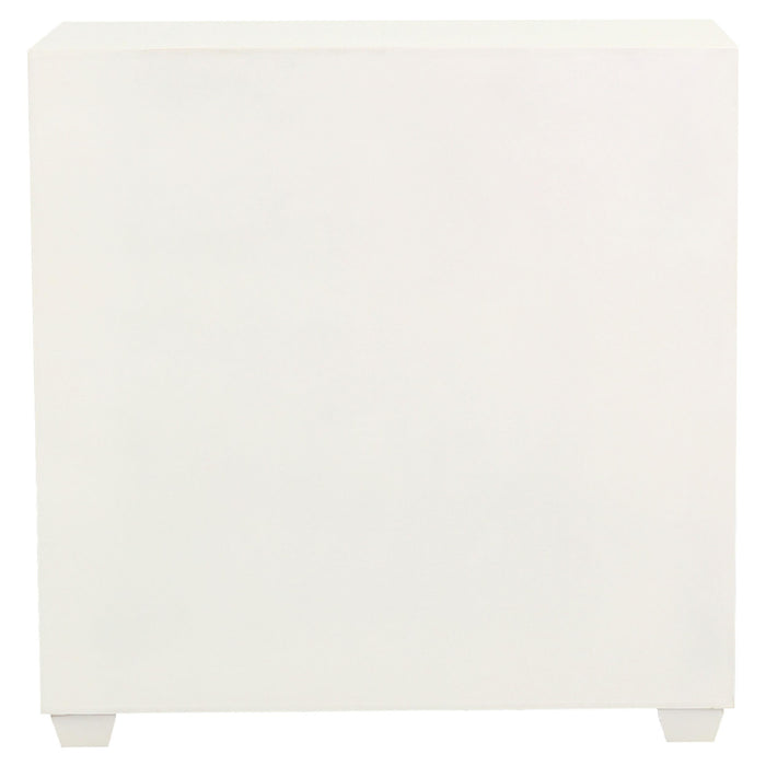 Belinda 2-door Storage Accent Cabinet White and Gold