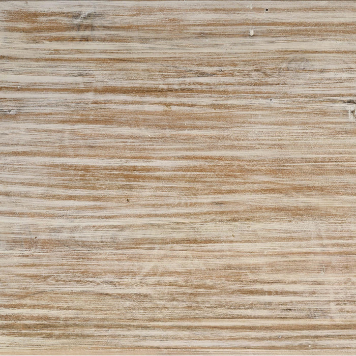 Nilay Wood Storage Trunk White Washed and Black