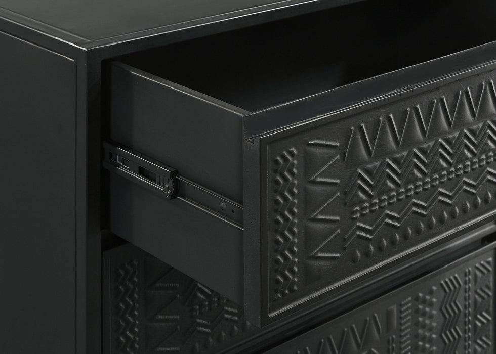 Alcoa 3-drawer Multi-Purpose Tall Accent Cabinet Black