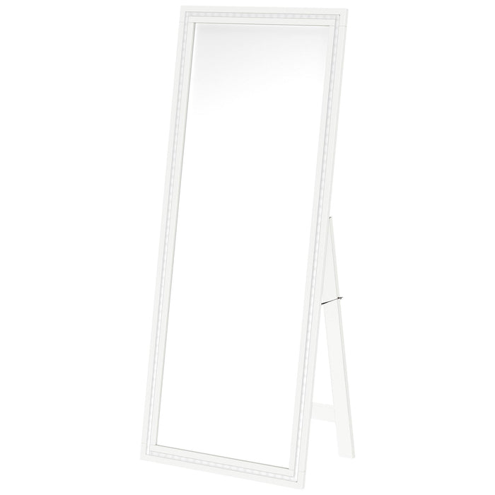 Windrose 28 x 67 Inch Tempered LED Standing Mirror White